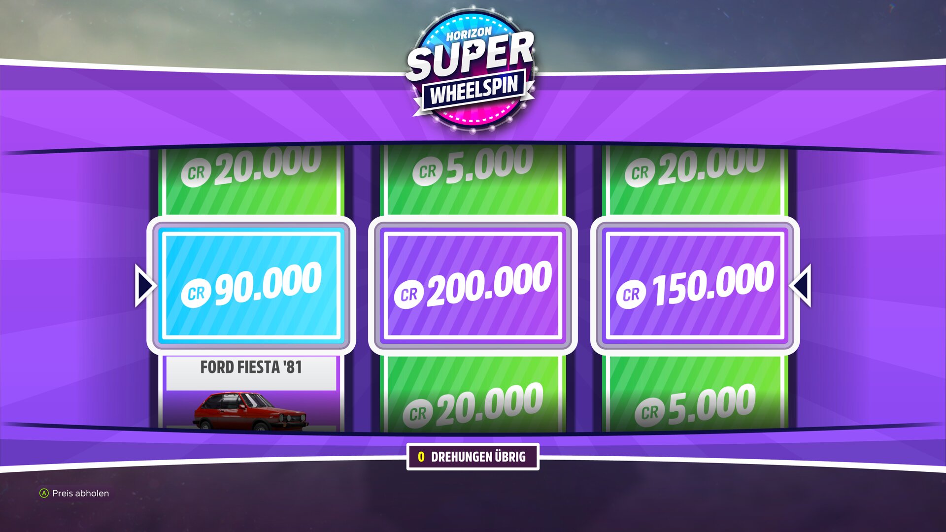 FH5: Wheelspins und Super-Wheelspins